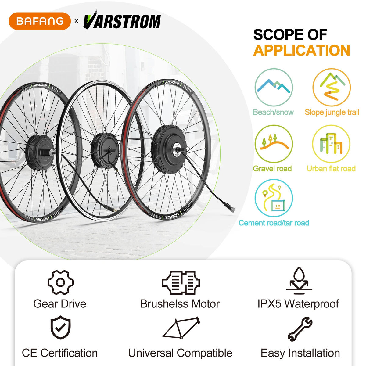 Bafang Rear Hub Drive Motor For Electric Bikes Cassette