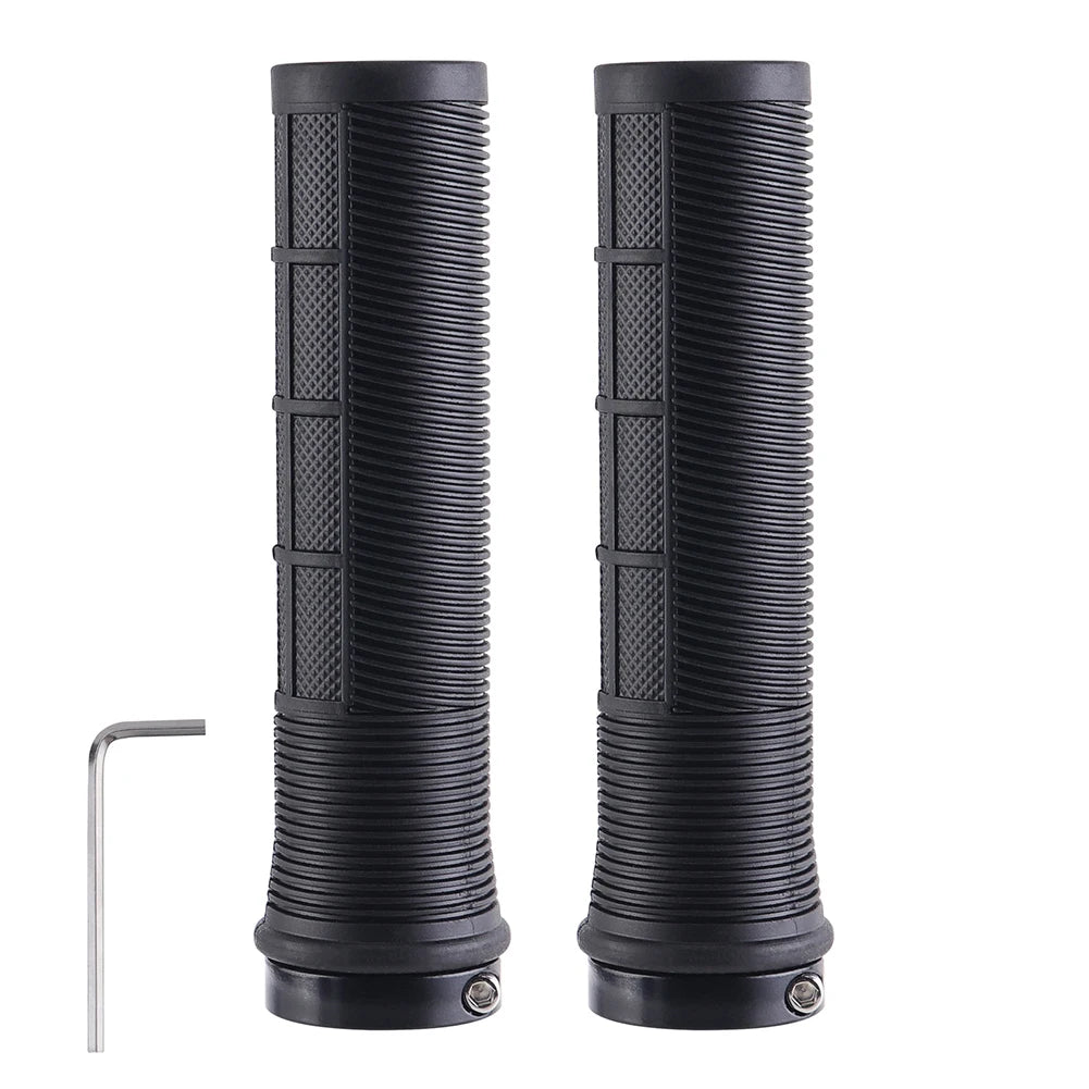 Shock Absorbing MTB Handlebar Grips Anti-Slip Rubber Aluminum Cycling Bike
