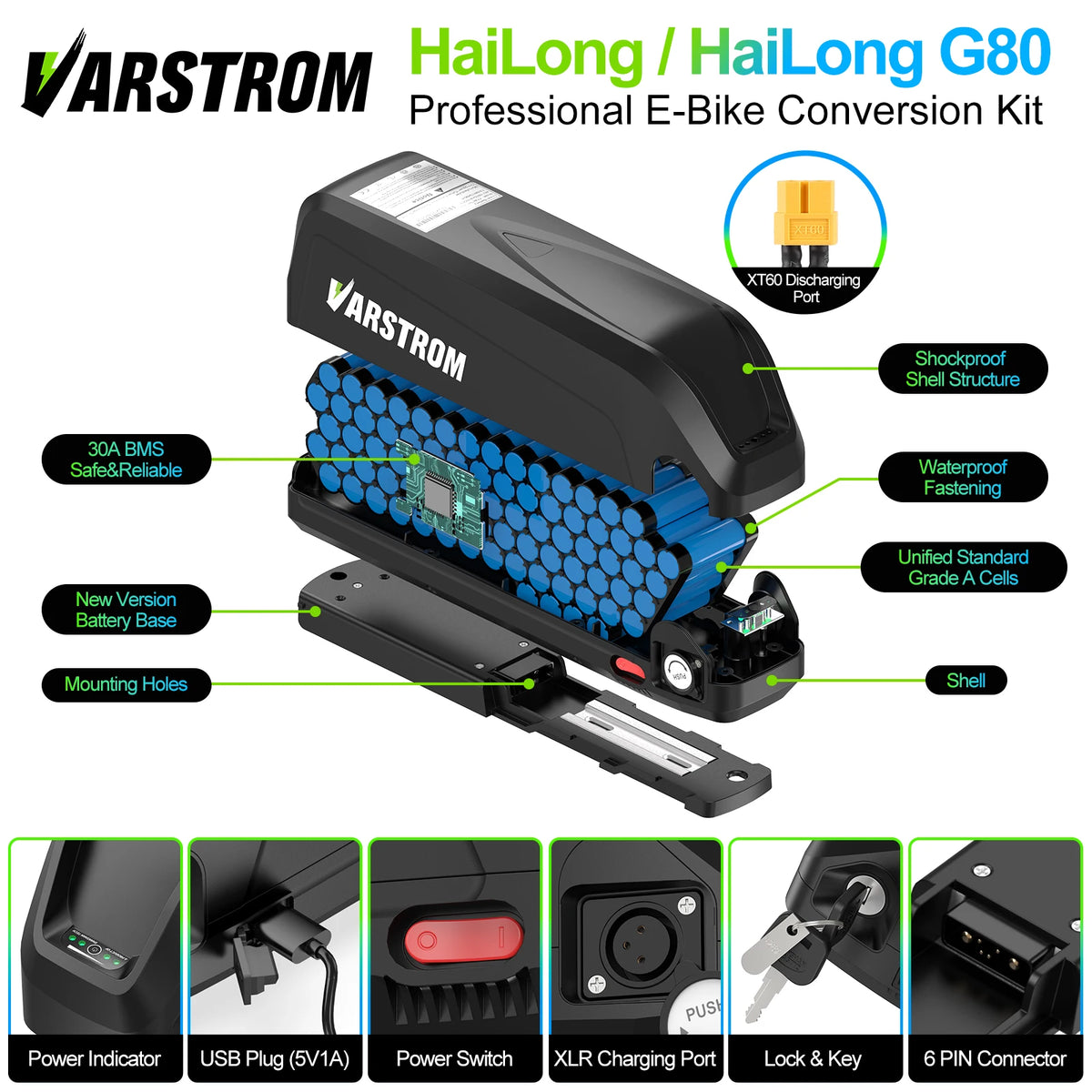 Hailong Rechargeable Lithium Battery Pack For Electric Bicycles