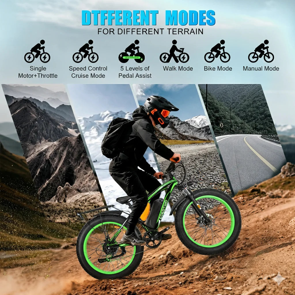 EOEOTWO 1000W Adult Electric Bicycle With 20Ah Battery