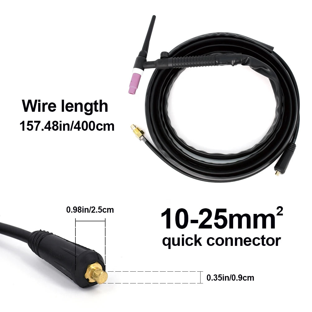 HZXVOGEN WP17V TIG Welding Torch With Quick Connector