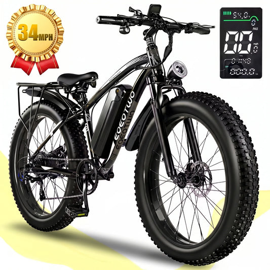 EOEOTWO 1000W Motor Fat Tire Electric Bike For Adults
