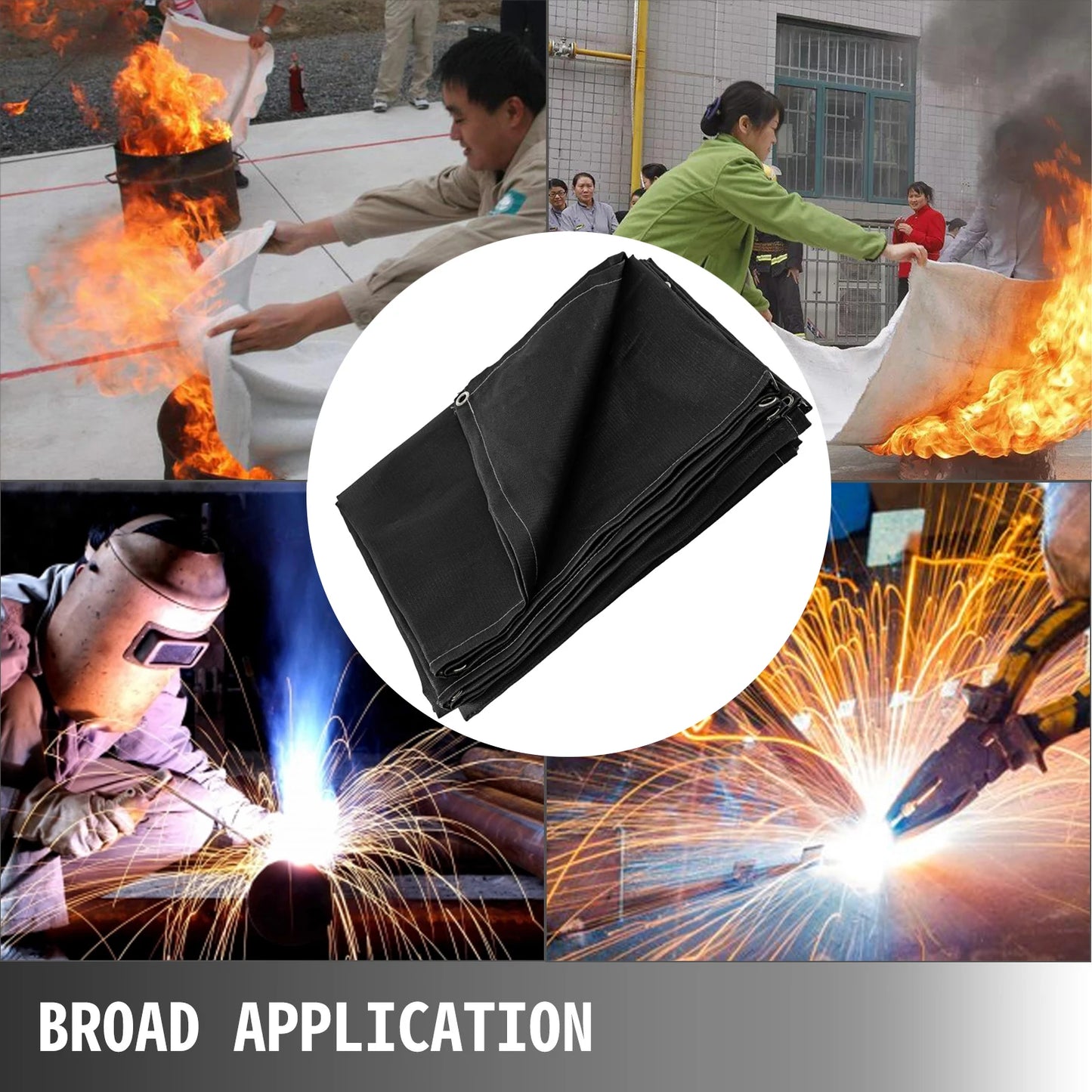 SucceBuy Flame Retardant Fiberglass Welding Fire Safety Blanket