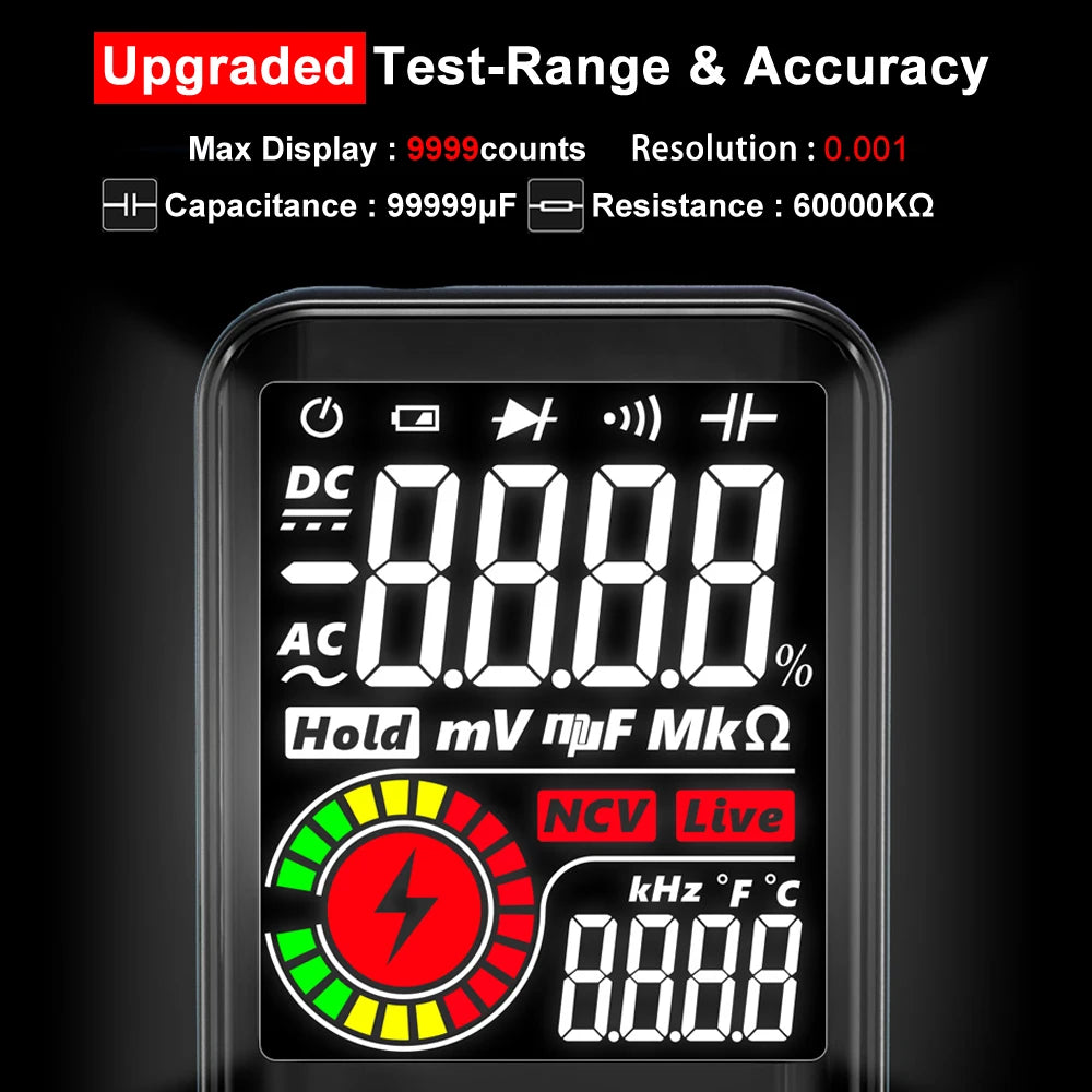 BSIDE Smart Handheld Digital Multimeter Tester For Voltage And Capacitance