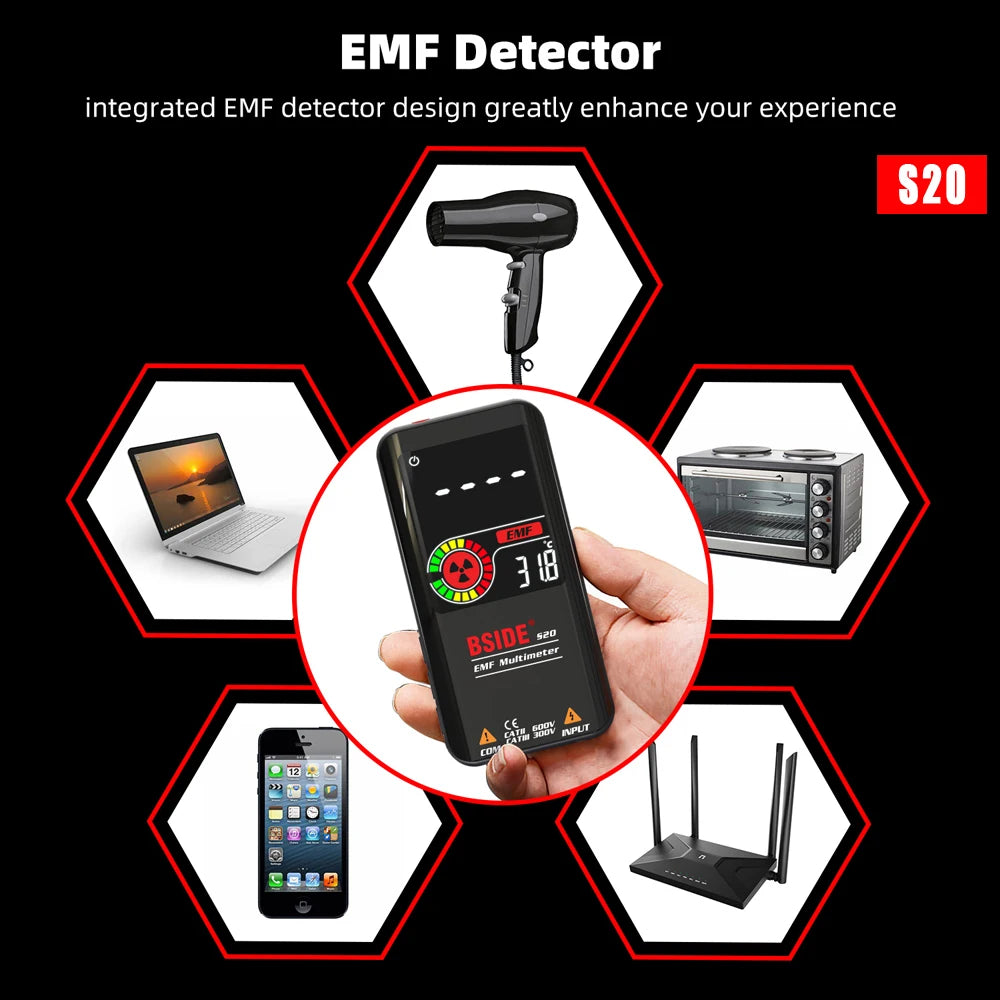 BSIDE Smart Handheld Digital Multimeter Tester For Voltage And Capacitance
