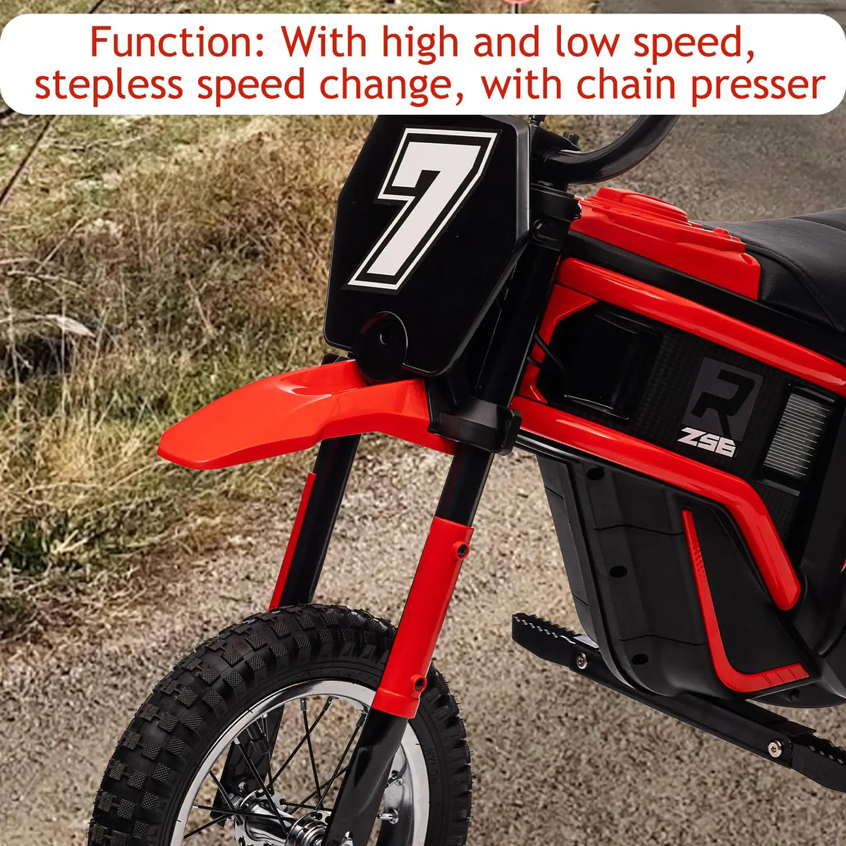 HiMiss Kids Electric Dirt Bike All Terrain Ride On Motorcycle