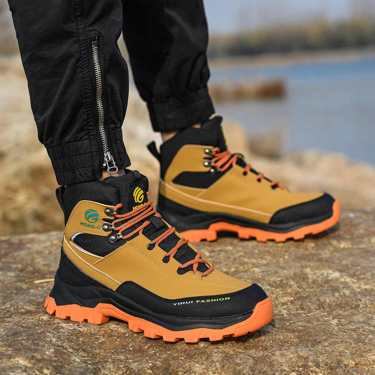 Veigar Men Safety Shoes Steel Toe Anti Puncture Work Boots