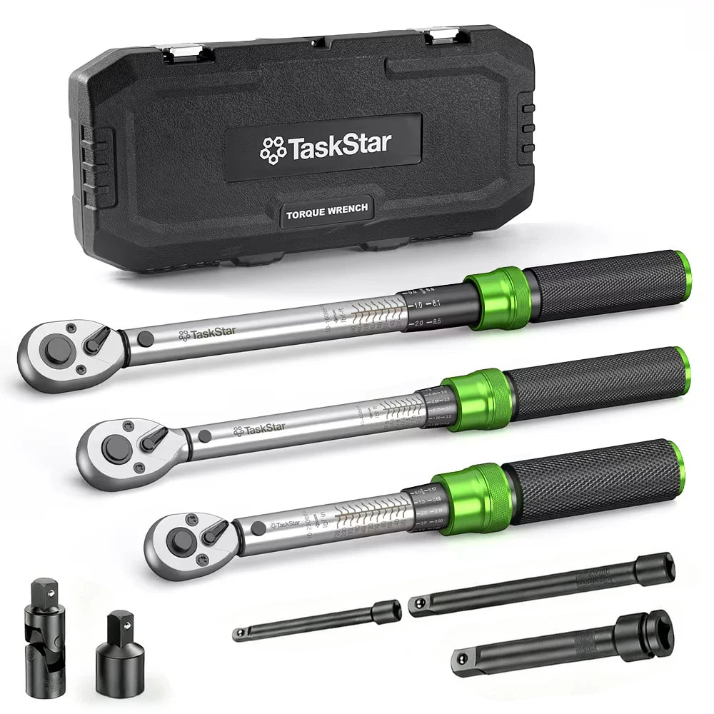 TaskStar Click Torque Wrench Set Dual Scale Precision Ratchet Tool