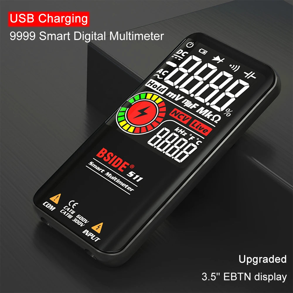 BSIDE Smart Handheld Digital Multimeter Tester For Voltage And Capacitance
