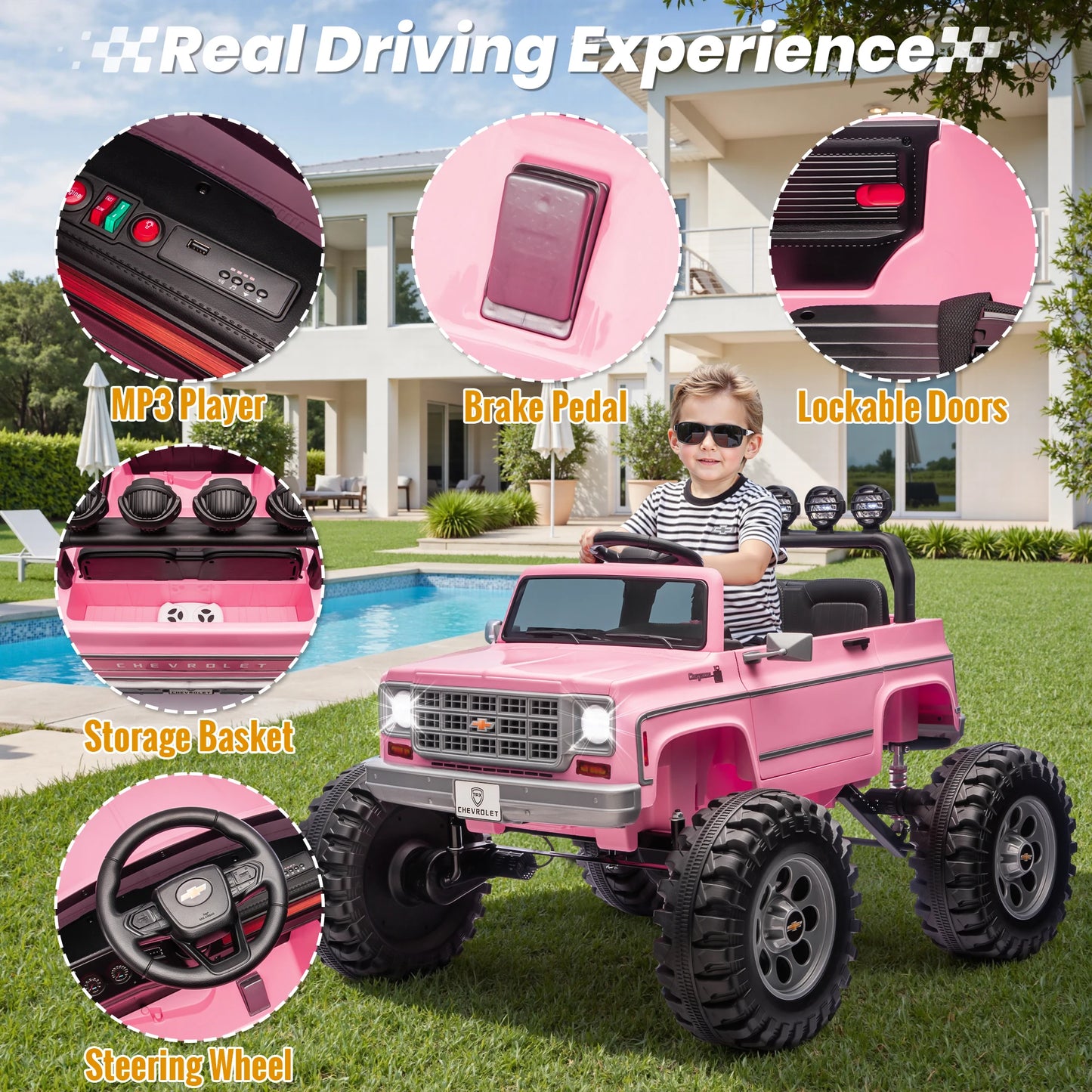 Joyracer Licensed Chevrolet Cheyenne Remote Control Ride On Car