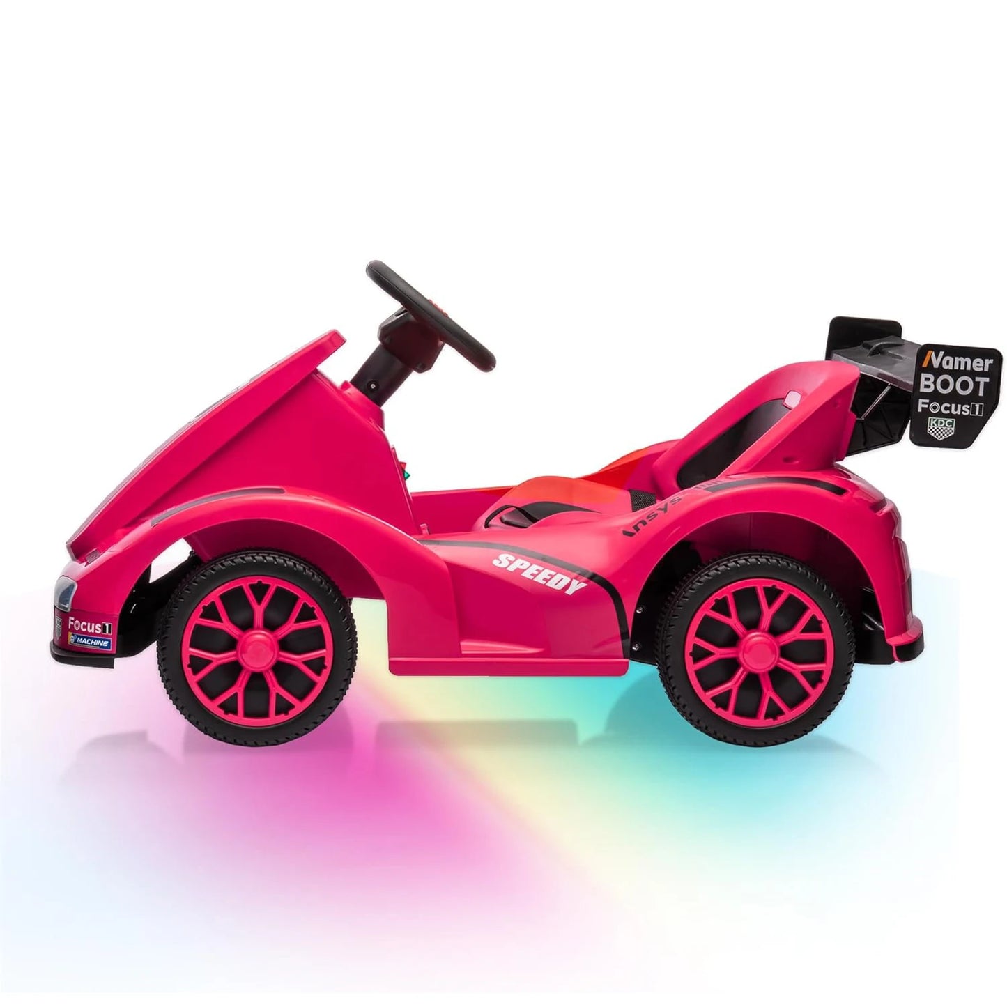 HiMiss Kids Electric Drift Kart Ride On Dual Motor Lights