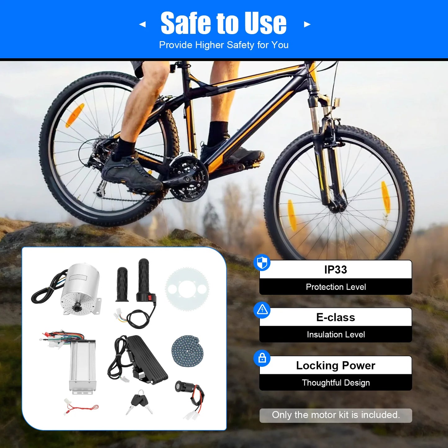 3000W Brushless Motor Conversion Kit For Electric Motorcycle