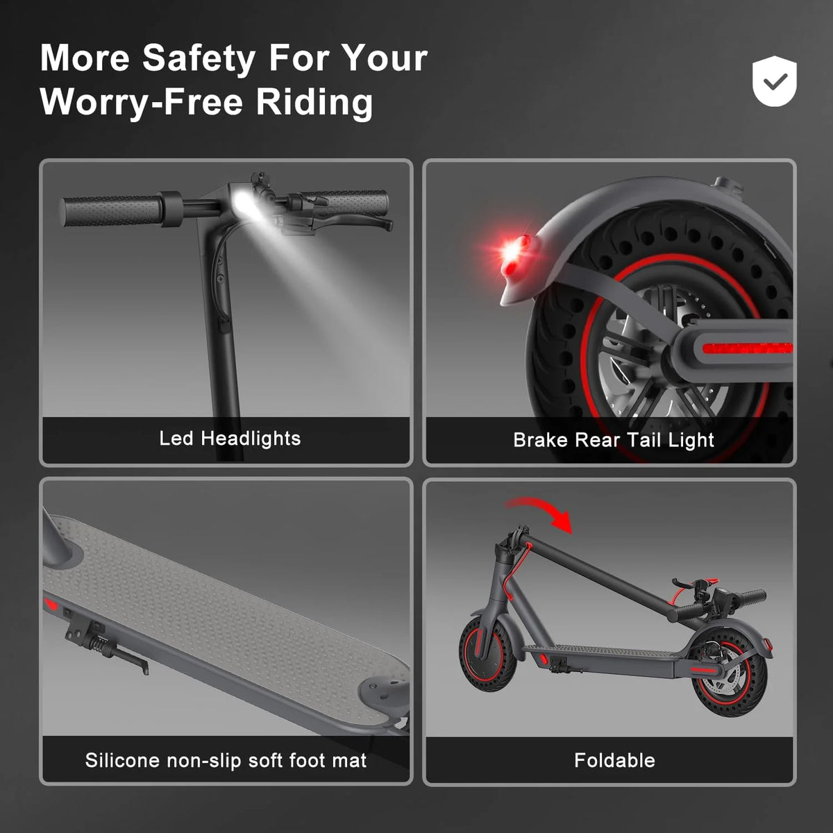 OBX 500W Foldable Electric Scooter With App Control 21 Mile Range