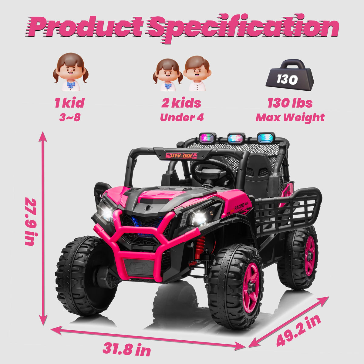 JOYRACER Two Seater Electric Remote Control Off Road Car