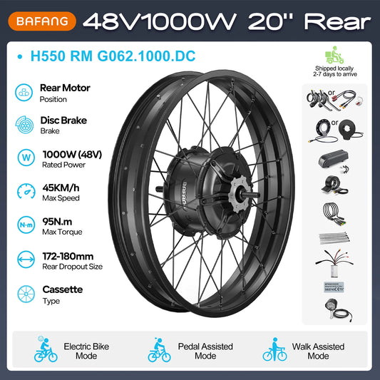 Bafang Rear Hub Drive Motor For Electric Bikes Cassette