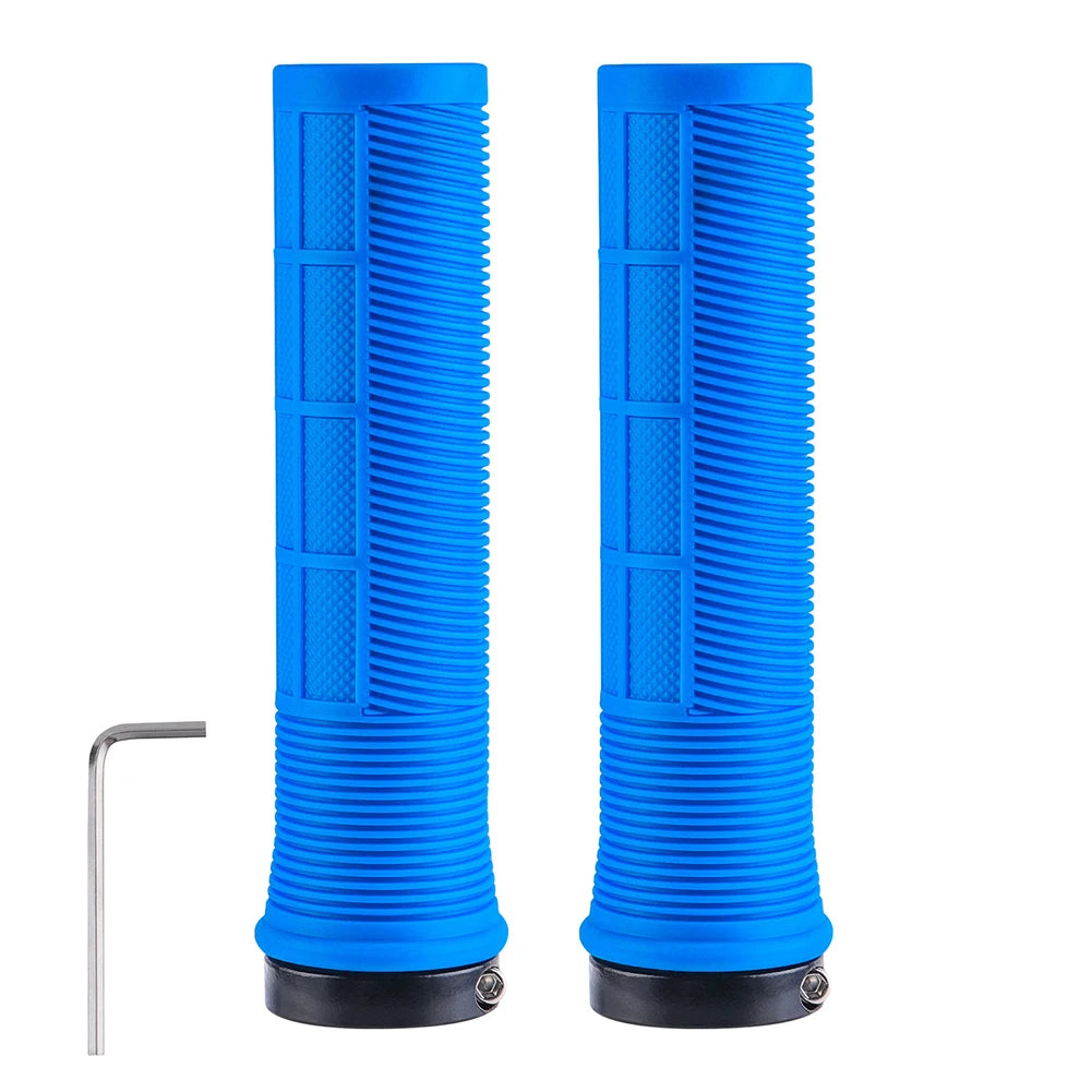 Shock Absorbing MTB Handlebar Grips Anti-Slip Rubber Aluminum Cycling Bike