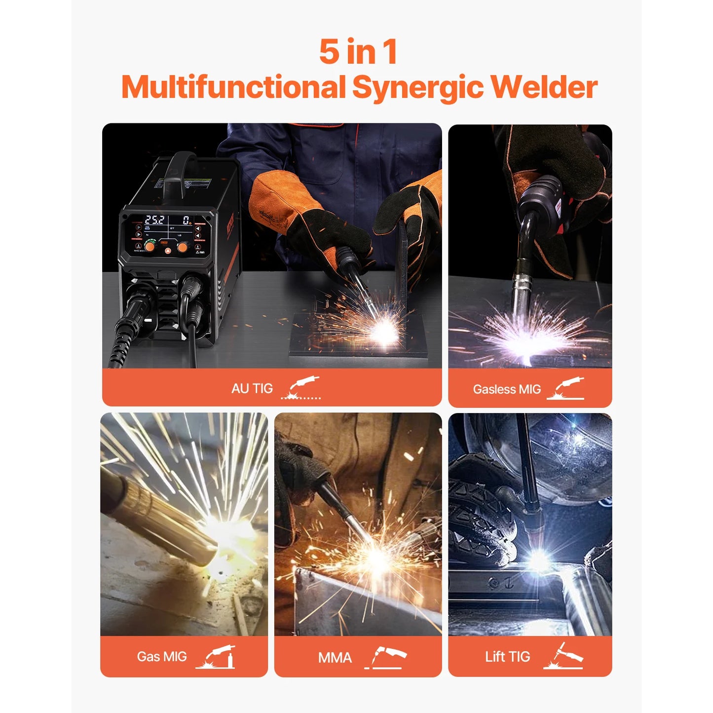 SucceBuy 5 In One MIG Welder With Digital Display