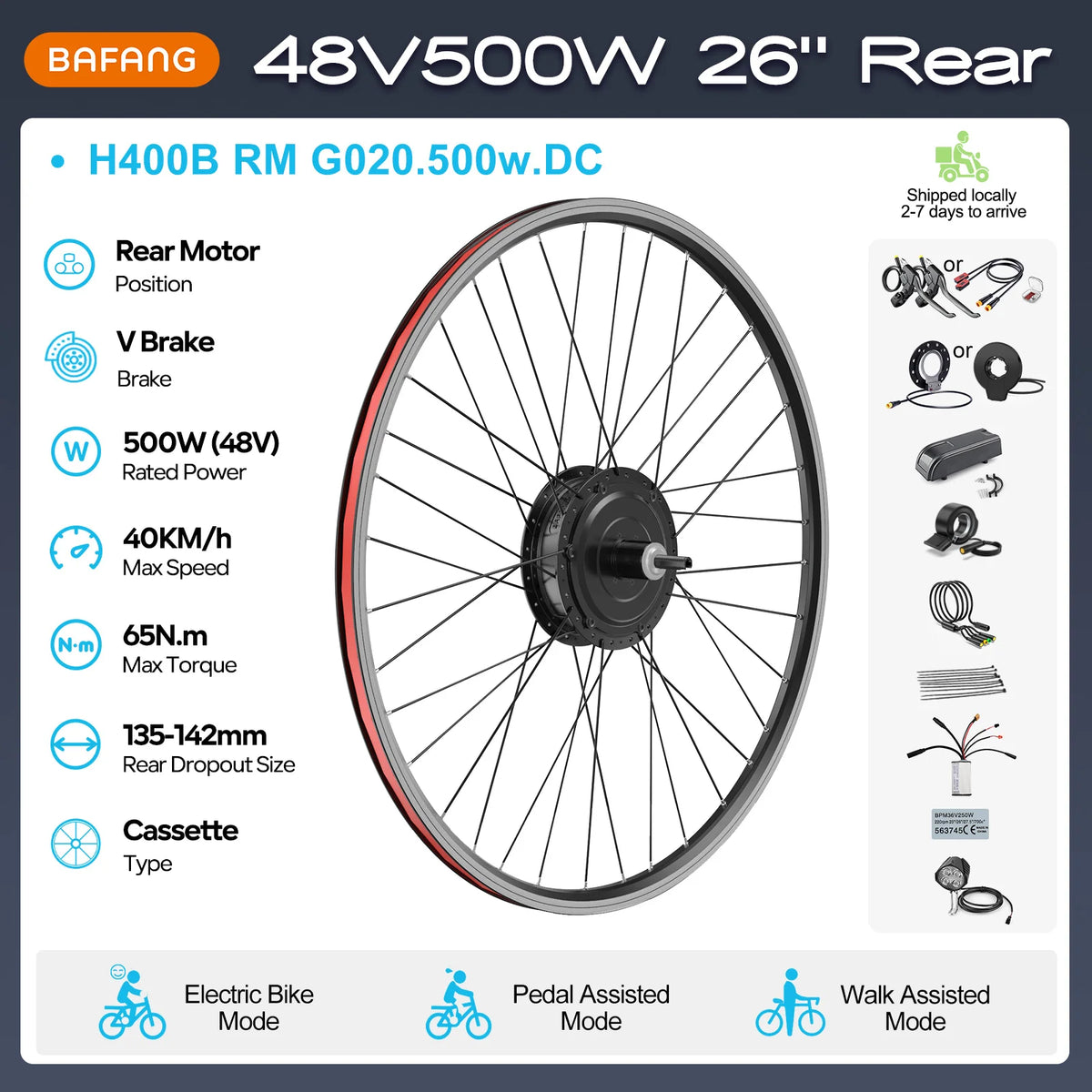 Bafang Rear Hub Drive Motor For Electric Bikes Cassette