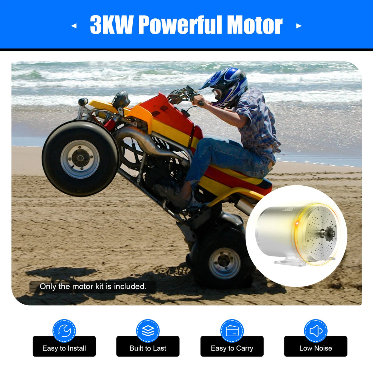 3000W Brushless Motor Conversion Kit For Electric Motorcycle