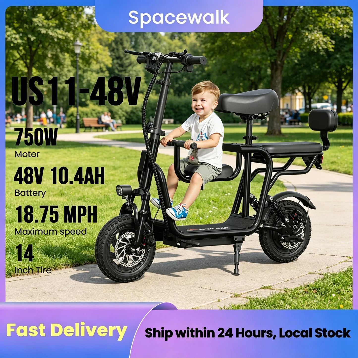 Eilleo Spacewalk Electric Scooter With Seat For Adults