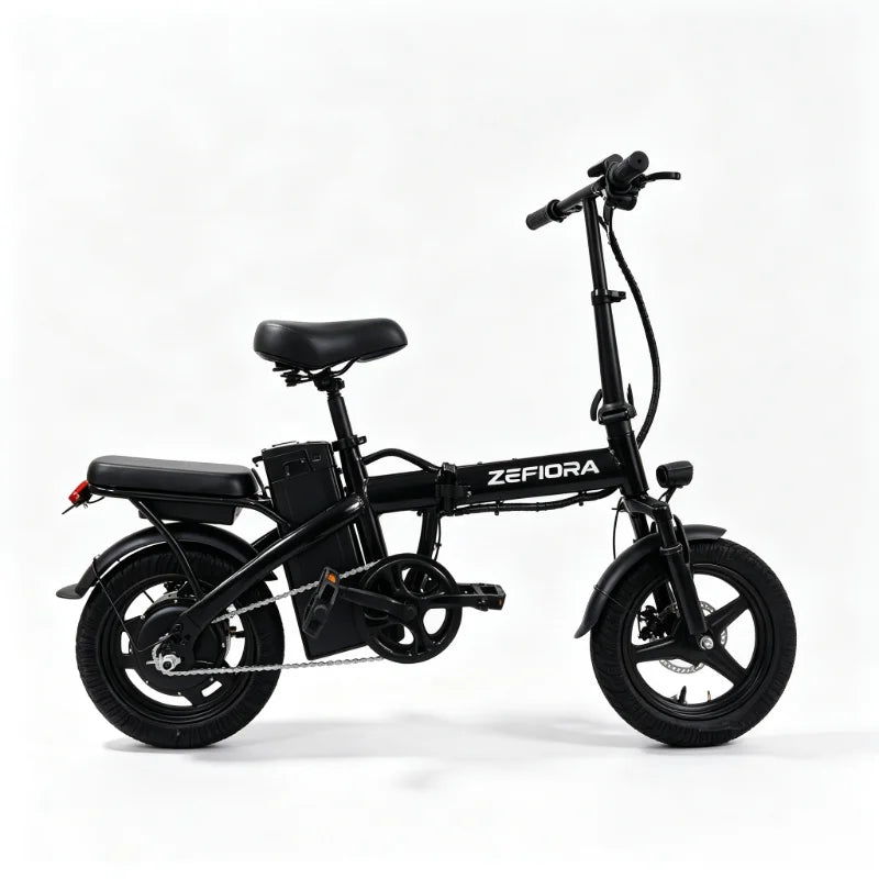 Zefiora Adult Folding Electric Bike Aluminum Alloy Frame Adjustable Seat