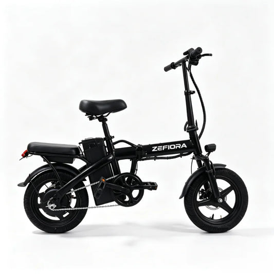 Zefiora Adult Folding Electric Bike Aluminum Alloy Frame Adjustable Seat