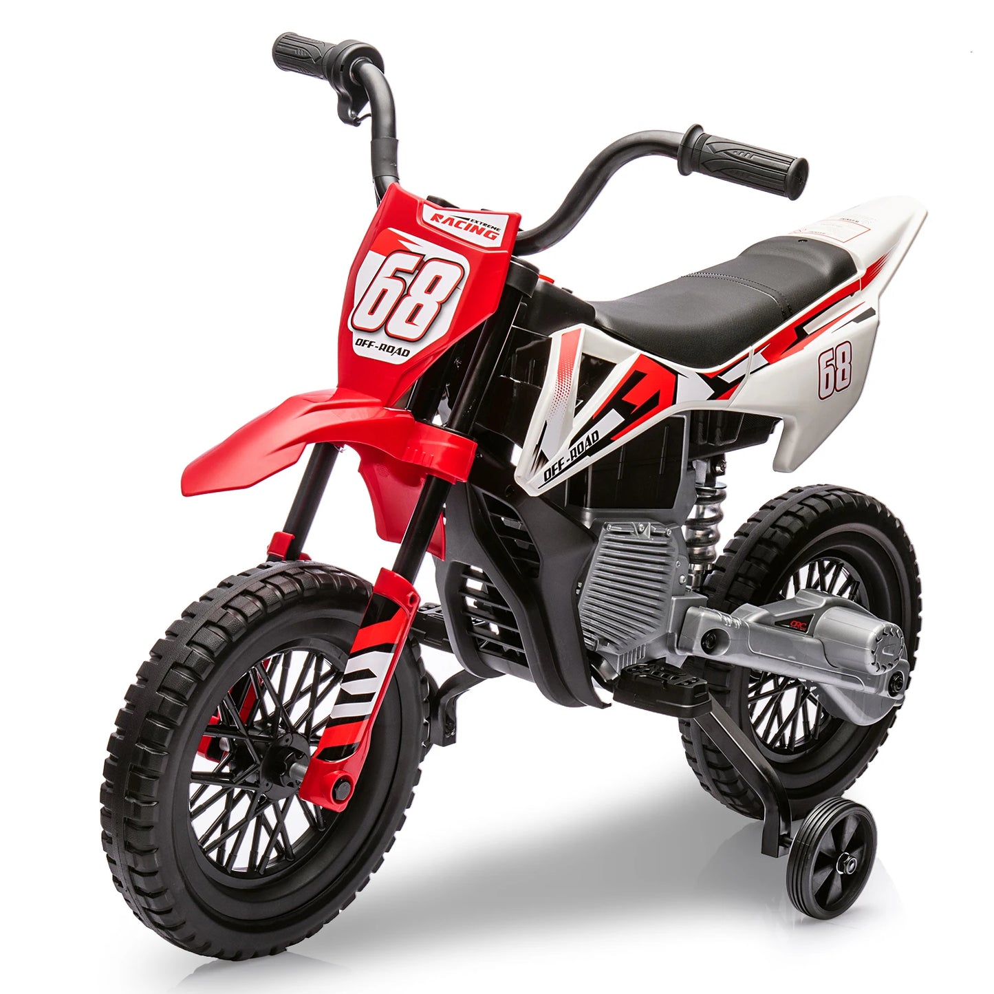 HiMiss Electric Kids Dirt Bike Ride On Motorcycle Training Wheels