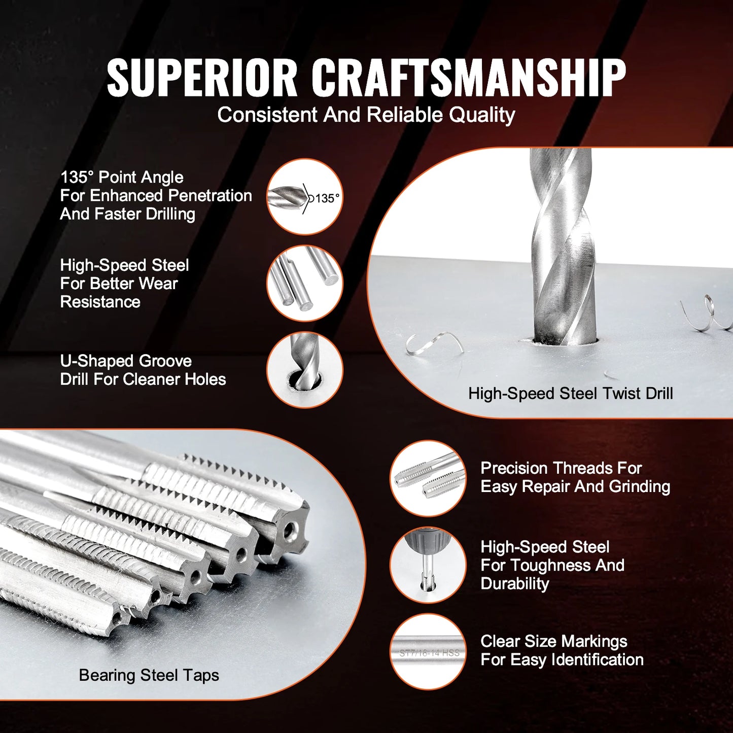 SucceBuy Precision Helicoil Thread Repair Kit With Drill Bits