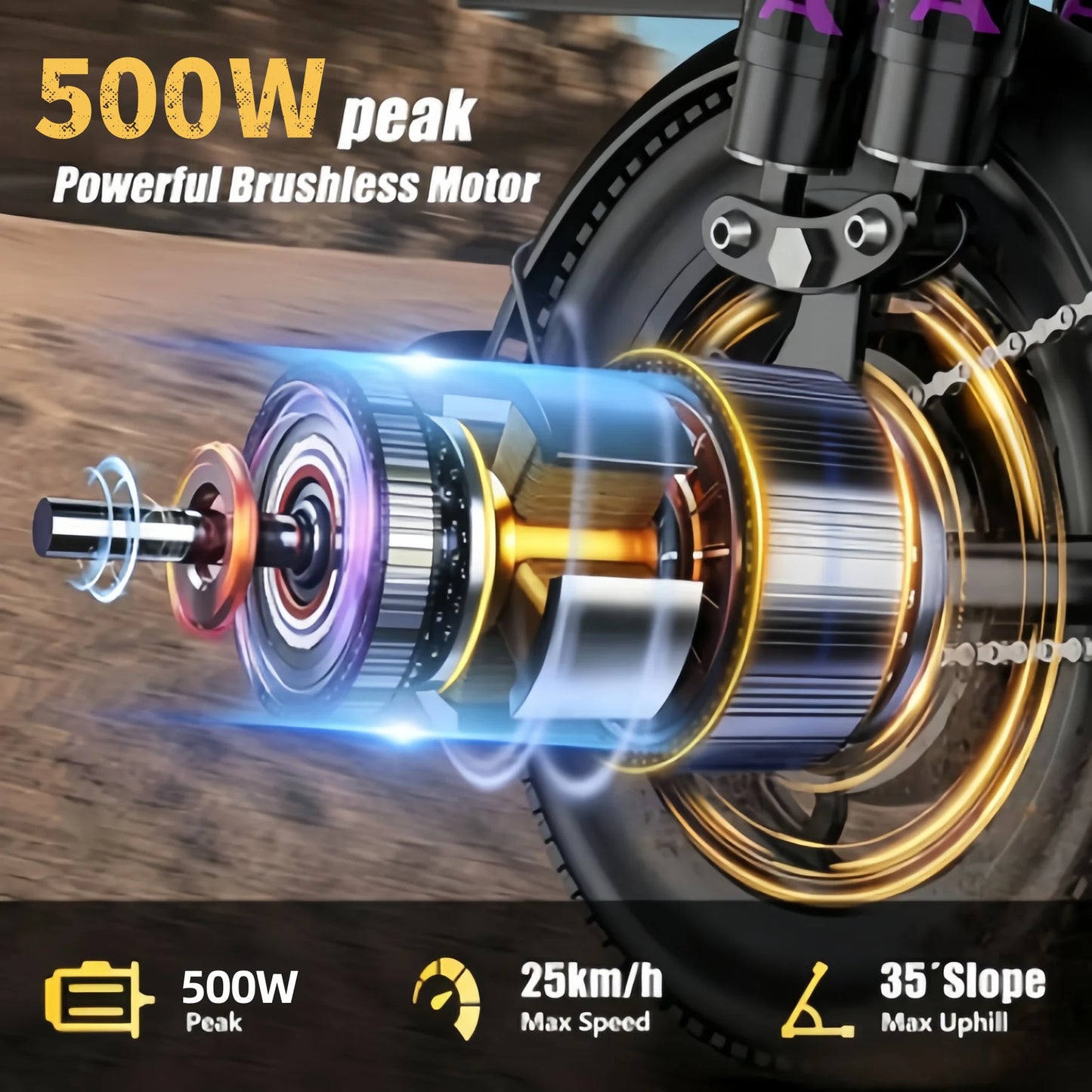 Adult Folding Electric Bicycle With 500W Motor And 48V Battery