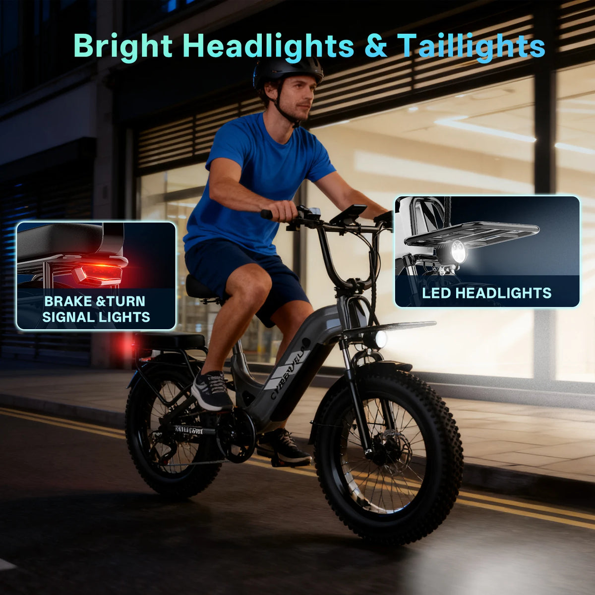 Cybervelo Step-Thru Electric Bike 1500W Peak 20AH 7-Speed Commuter