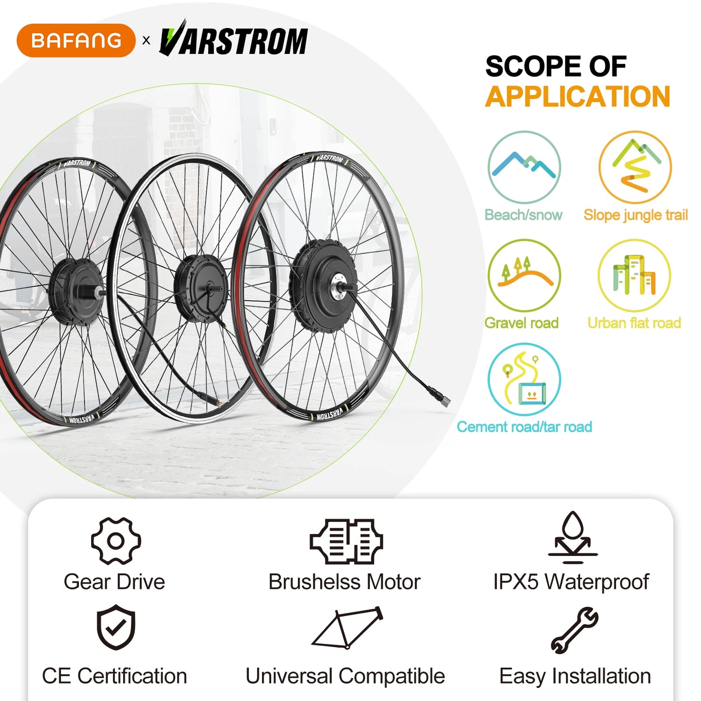 Bafang Rear Hub Drive Motor For Electric Bikes Cassette