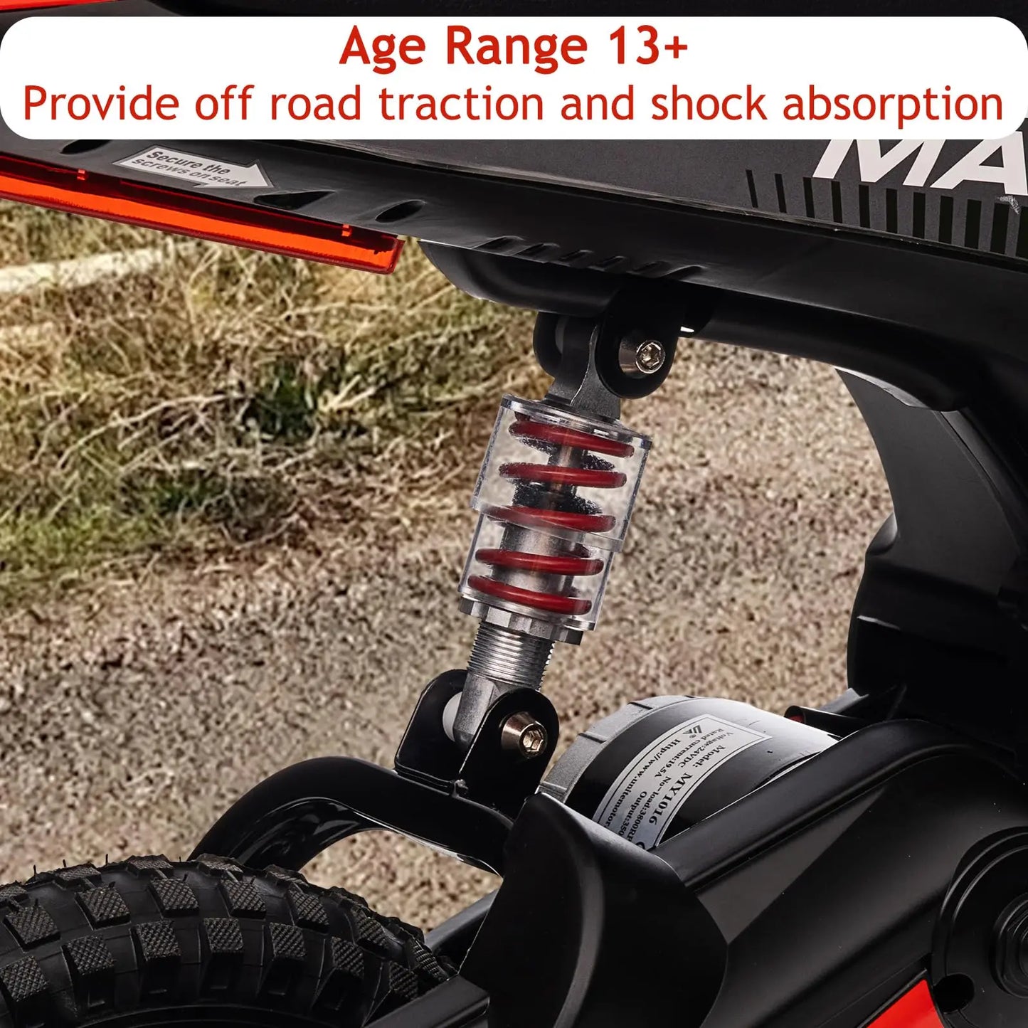 HiMiss Kids Electric Dirt Bike All Terrain Ride On Motorcycle