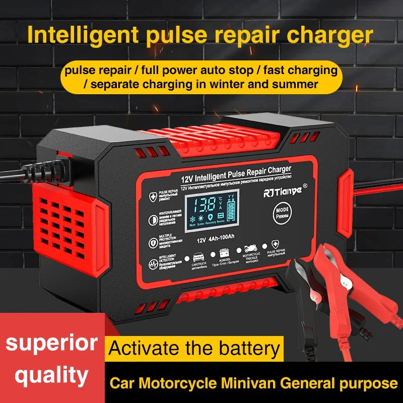 EAFC 12V 6A Touch Screen Lead Acid LCD Battery Charger