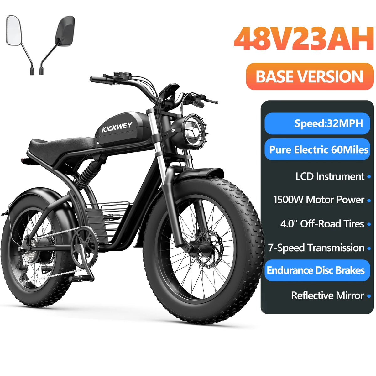 Kickwey K7 Pro Dual Motor Electric Mountain Adventure Bike