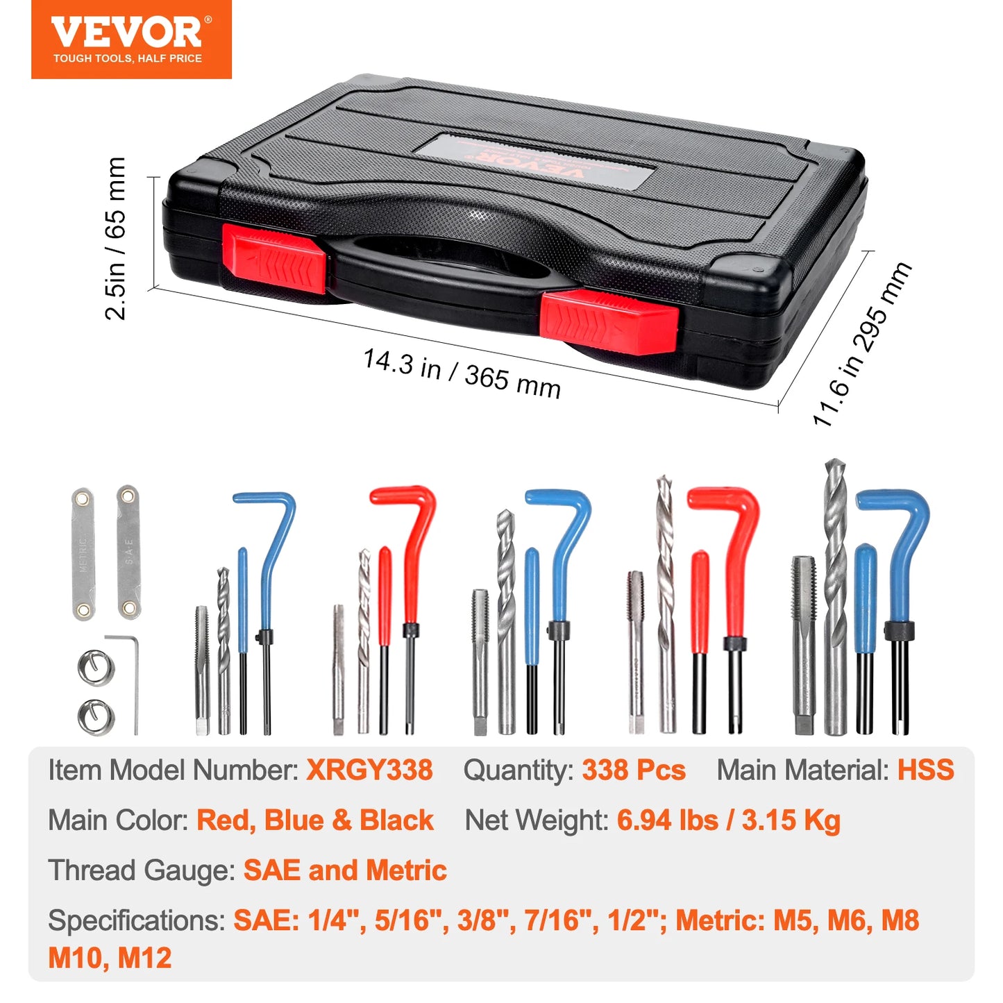 SucceBuy Precision Helicoil Thread Repair Kit With Drill Bits