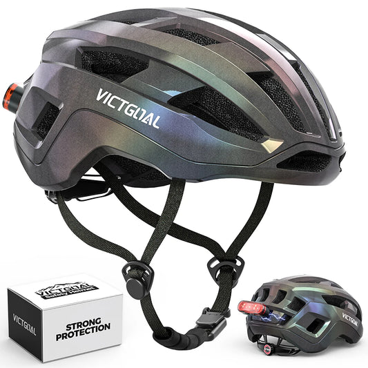 Victgoal Lightweight Cycling Helmet With Magnetic Taillight And Vents