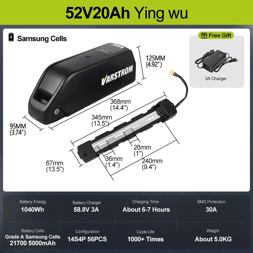 Hailong Down Tube Electric Bike Lithium Ion Battery Pack