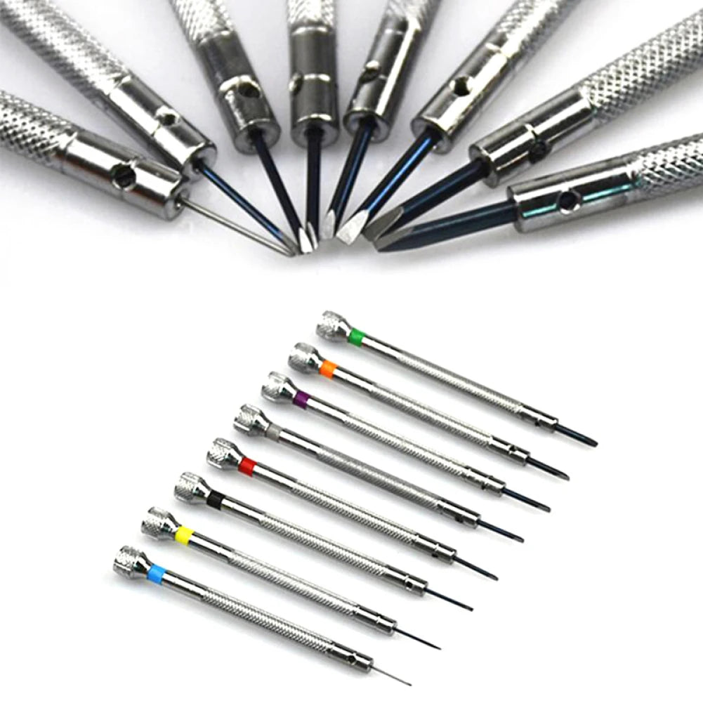 Metal Watch Screwdriver Set With Slotted And Phillips Tips
