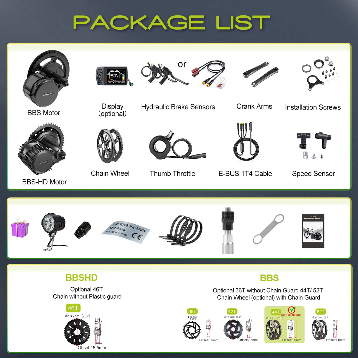 Bafang Mid Drive Electric Bike Conversion Motor Kit