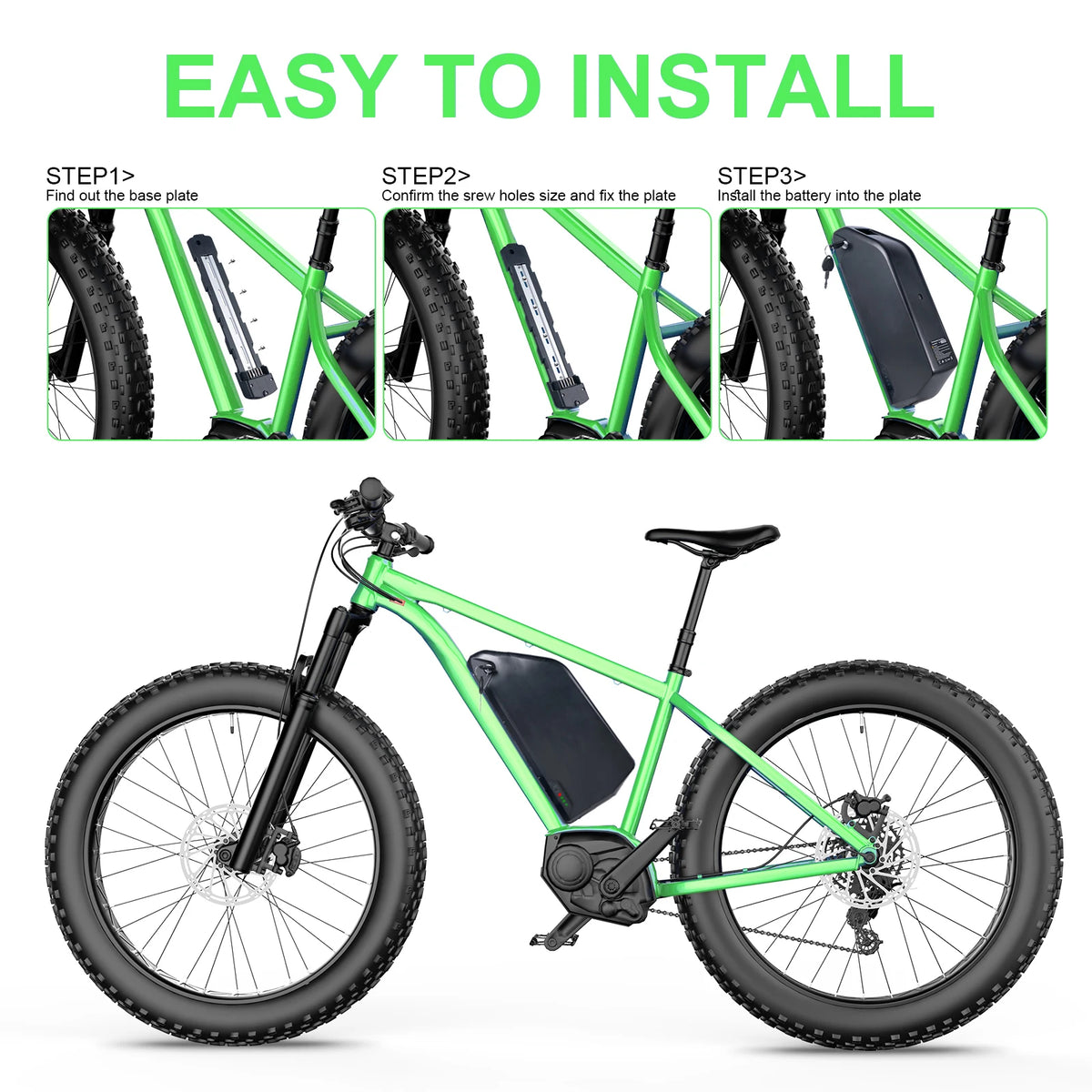 Execyc Ebike Downtube Lithium Battery Pack For 36V 48V