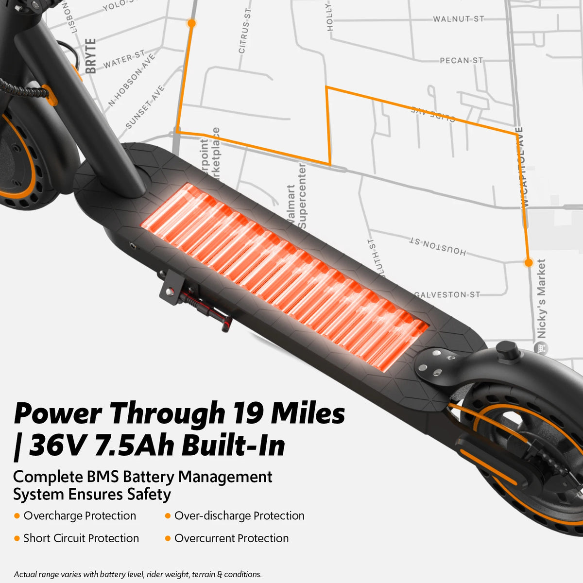 Osboo Foldable Electric Scooter With 550W Motor And App Control
