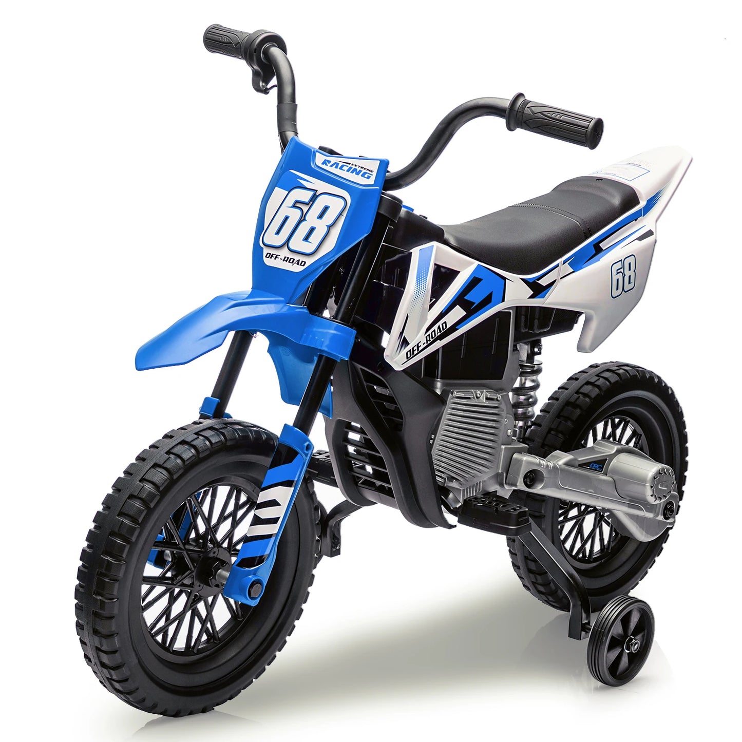 HiMiss Electric Kids Dirt Bike Ride On Motorcycle Training Wheels