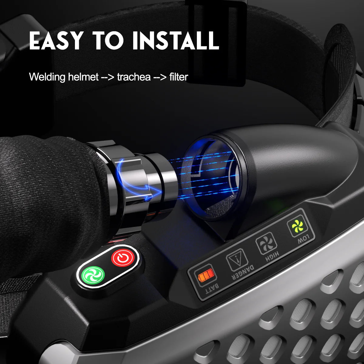 Andeli Auto Darkening Welding Helmet With Built In Respirator System