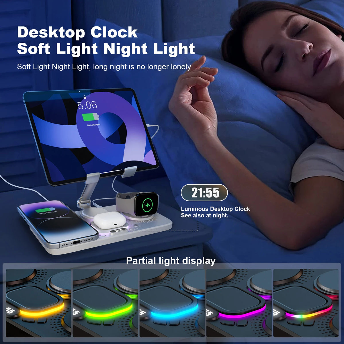Universal Foldable Wireless Charger Station For All Devices