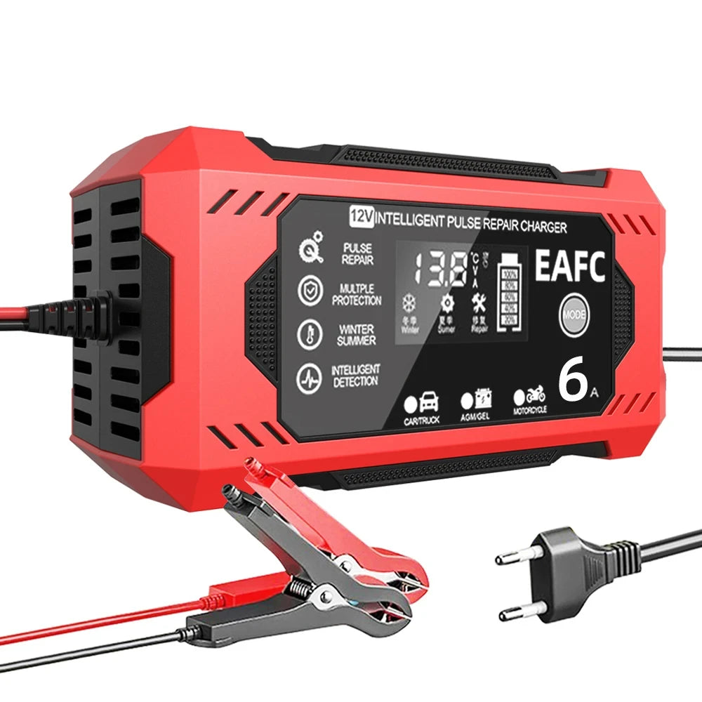 EAFC Automatic 12V 24V 8A Digital LCD Lead Acid Battery Charger