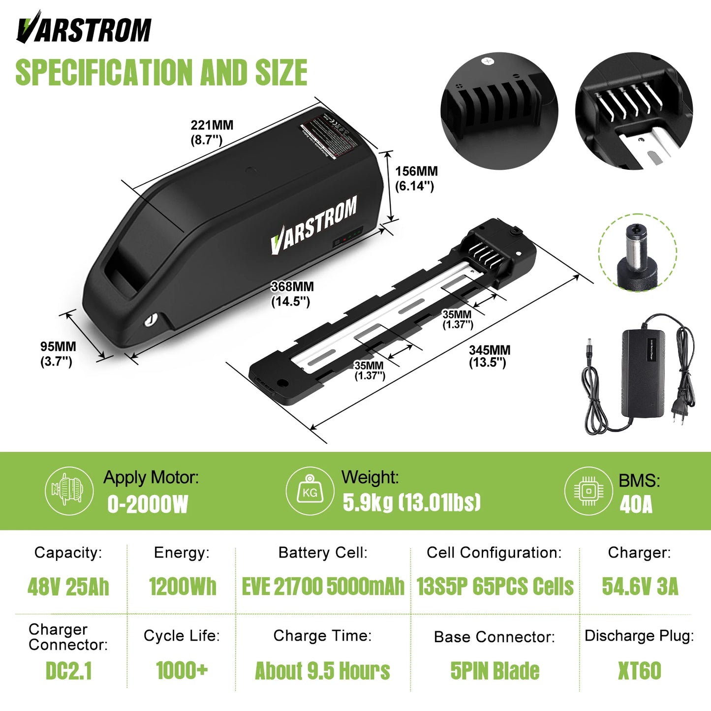 Hailong Down Tube Electric Bike Lithium Ion Battery Pack