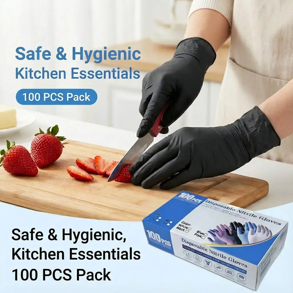 Food Safe Nitrile Disposable Gloves Latex Free Powder Free
