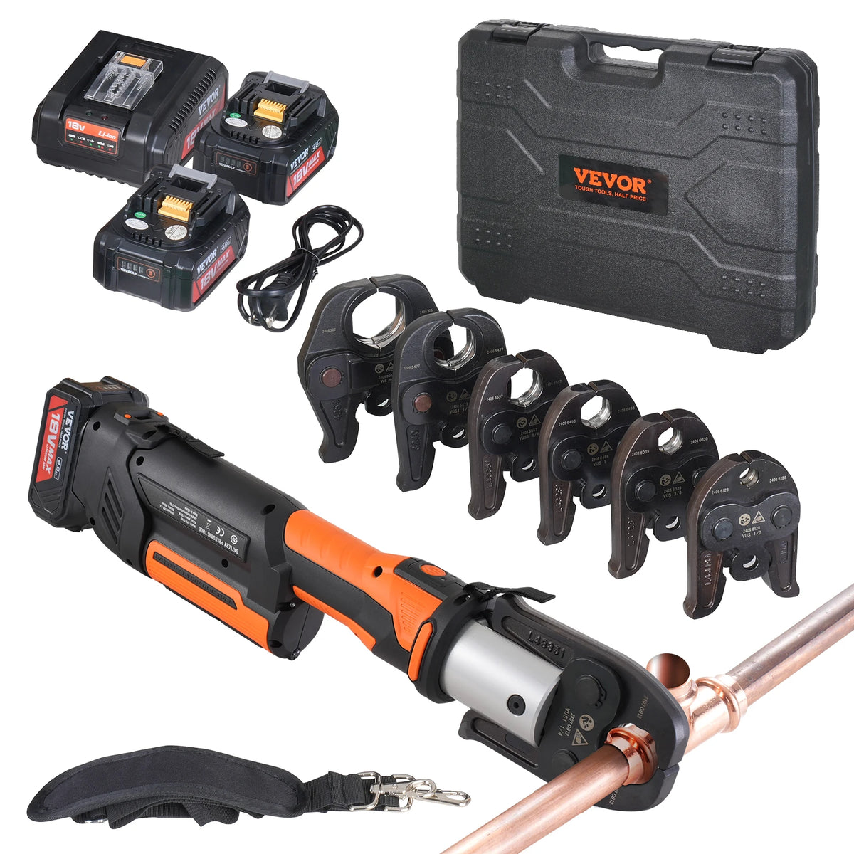 SucceBuy 18V Rechargeable Brushless Pipe Crimping Tool