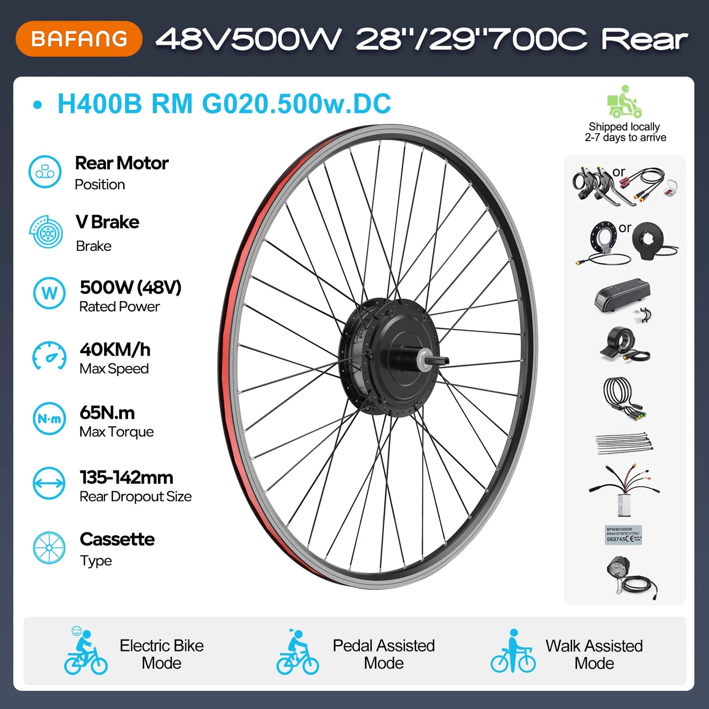 Bafang Rear Hub Drive Motor For Electric Bikes Cassette
