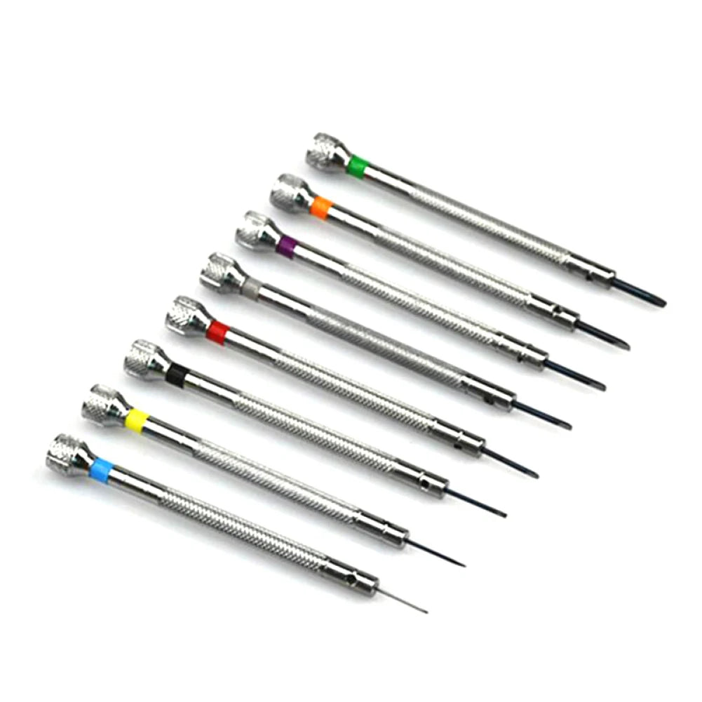Metal Watch Screwdriver Set With Slotted And Phillips Tips